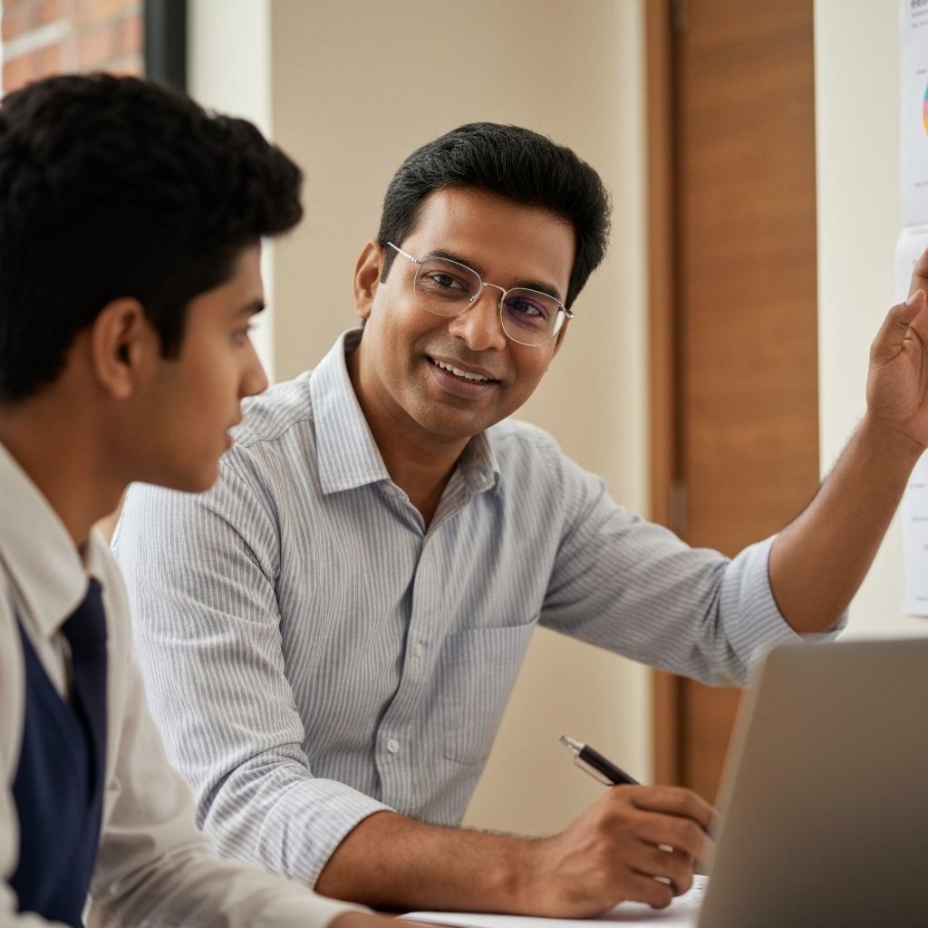 Indian mentor coaching student