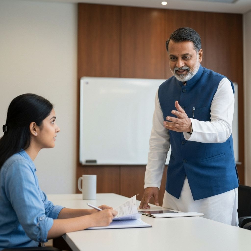 Indian mentor giving honest guidance